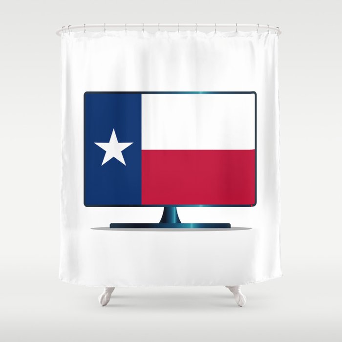 Texas Flag TV Shower Curtain