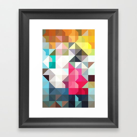 color story - pixelated warfare Framed Art Print