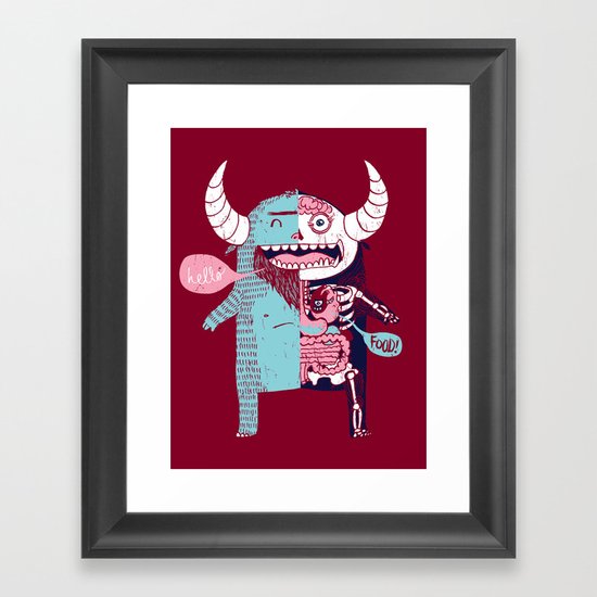 All Monsters are the Same Framed Art Print