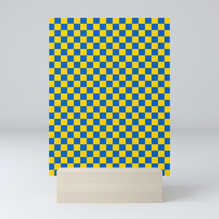 Ukrainian Flag Pattern Mini Art Print