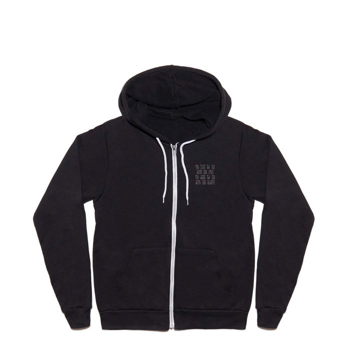 Less Eyes More Heart Impaired Dots Braille Full Zip Hoodie