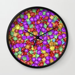 RPG Gamer Dice Wall Clock