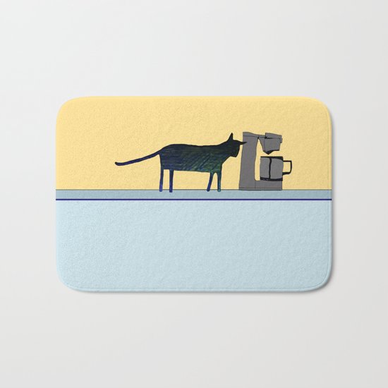 Cat on the Counter Bath Mat
