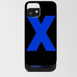 letter X (Blue & Black) iPhone Card Case