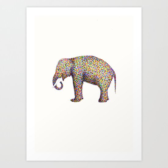 elephant color Art Print