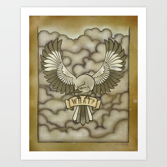 Mockingbird tattoo print Art Print