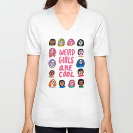 weird girls are cool V Neck T Shirt