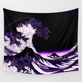 The Great Wave : Purple Wall Tapestry
