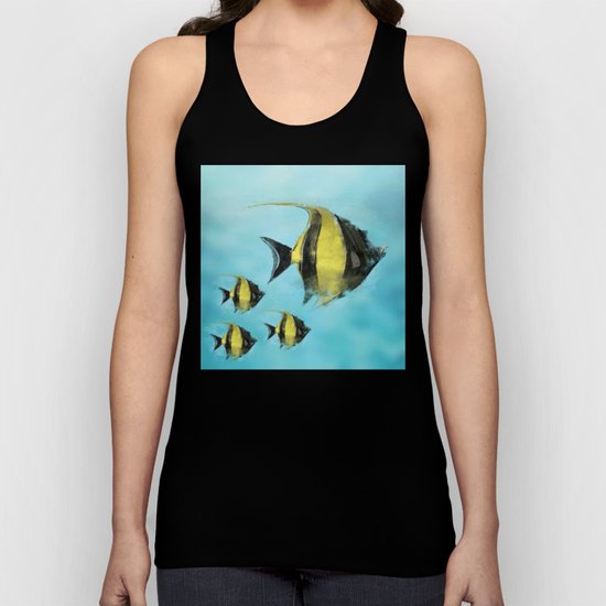 Fish Watercolor Unisex Tank Top
