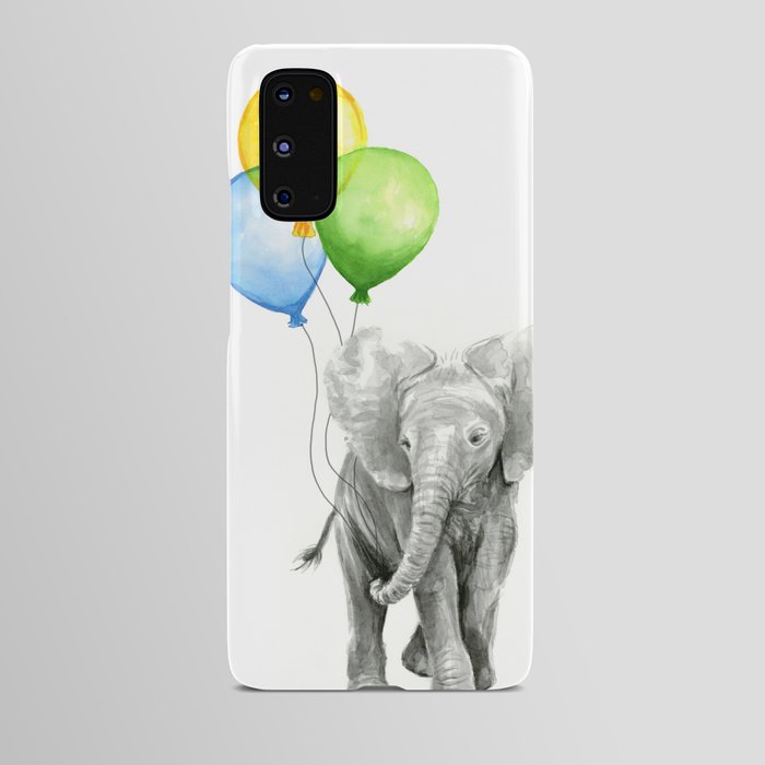 Elephant with Three Balloons Android Case
