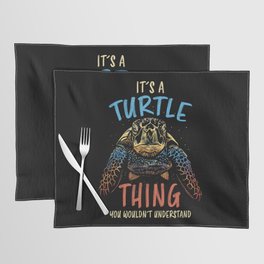 Turtle Aquarium Funny Turtle Owners Gift Placemat