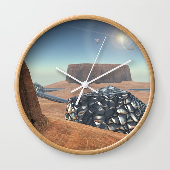 Mars Babylon Colony, view of Armageddon Wall Clock