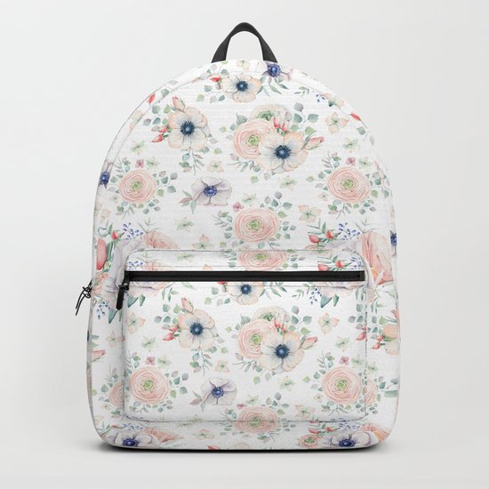 Pretty Pastel Flowers Backpack