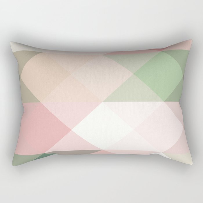 Modern blush tones pink abstract geometrical triangles Rectangular Pillow