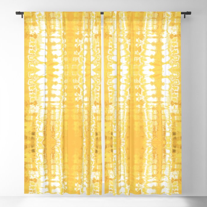 Shibori Itajime Table Yellow Blackout Curtain by Nina May Design Studio ...