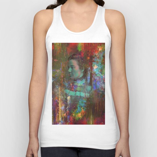 Portrait of a lady Unisex Tank Top