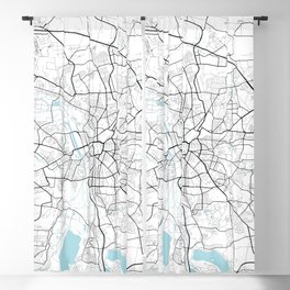 Leipzig City Map of Saxony, Germany - Circle Blackout Curtain