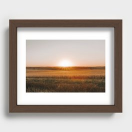 Iowa Sunset Recessed Framed Print