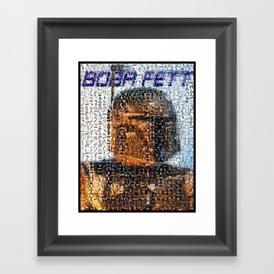 Boba Fett Staw Wars Mosaic Framed Art Print