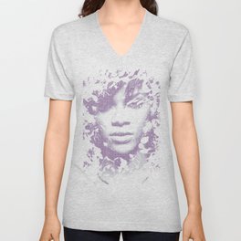 Rihanna - Engraving V Neck T Shirt