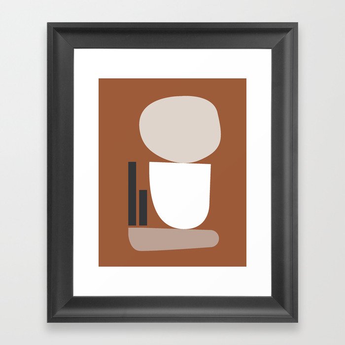 Shape study #11 - Stackable Collection Framed Art Print
