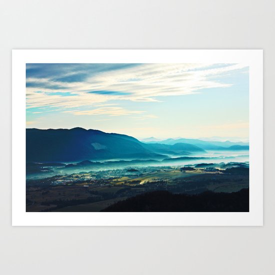 Blue Vista Art Print