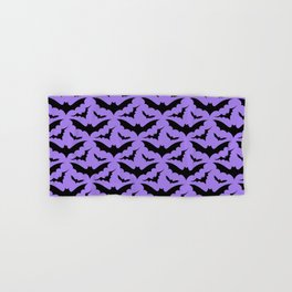 Purple and Black Bats Hand & Bath Towel