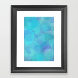Blue bubbles Framed Art Print
