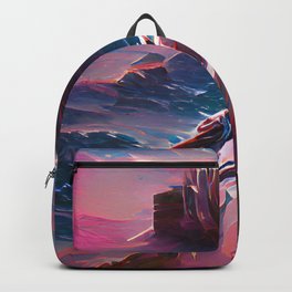 Serene Mountain in the Waves Backpack