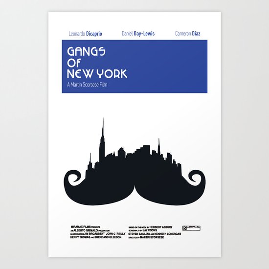 Gangs of New York Minamalist B Art Print