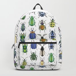 Colourful Bugs Backpack | Illustration, Painting, Watercolor, Rainbow, Fun, Insectart, Wildlife, Colorful, Pattern, Creepycrawlies 