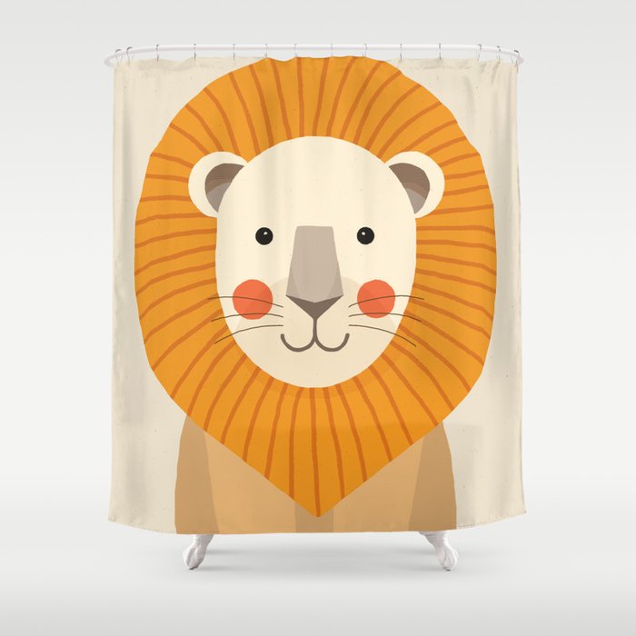 Lion, Animal Portrait Shower Curtain