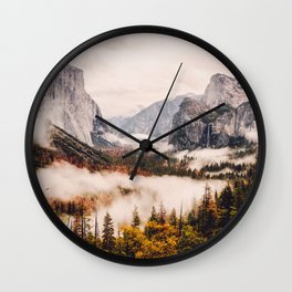 Amazing Yosemite California Forest Waterfall Canyon Wall Clock | Graphicdesign, Color, Abstract, California, Wanderlust, Mountain, Mountains, Photo, Adventure, Nationalpark 