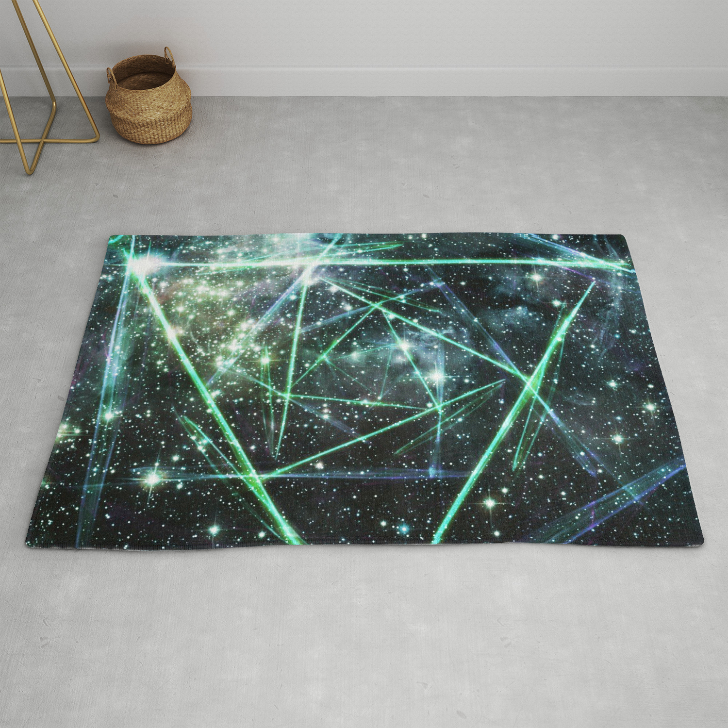 Abstract Triangle Nebula Rug By Edisuniarto