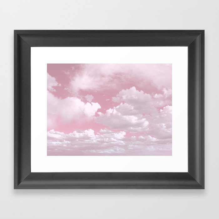 Clouds in a Pink Sky Framed Art Print