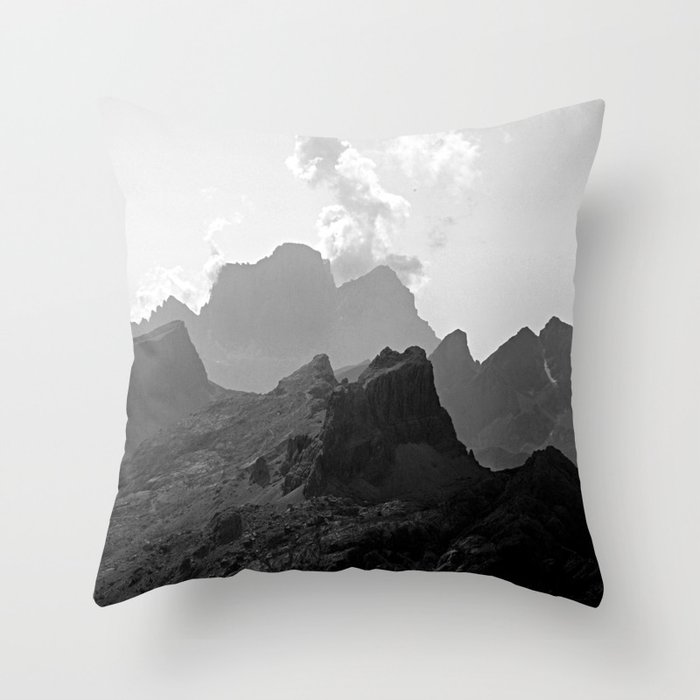 Alps Peaks Mountain Range Throw Pillow