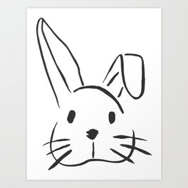 Bunny Doodle Art Print