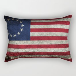 Betsy Ross flag, distressed grungy Rectangular Pillow