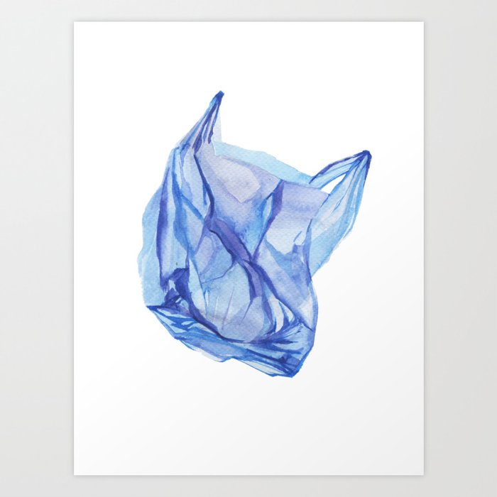 blue bag Art Print