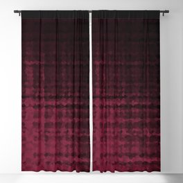Black and burgundy mosaic dark gradient Blackout Curtain