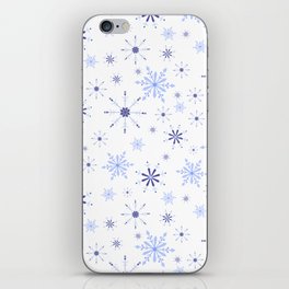 Christmas Pattern Floral Snowflake Purple iPhone Skin
