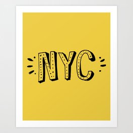 NYC lettering series: #2 Art Print