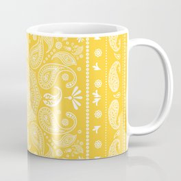 Goldenrod Paisley Pattern Coffee Mug