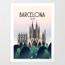 Barcelona la sagrada familia Art Print
