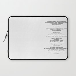 Our Deepest Fear Poem 2 #minimalist #quotes Laptop Sleeve