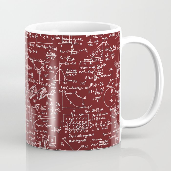 Physics Equations // Burgundy Coffee Mug