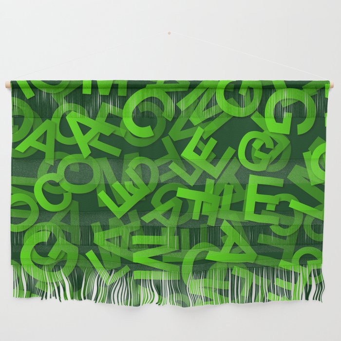 Green Color Alphabet Design Wall Hanging