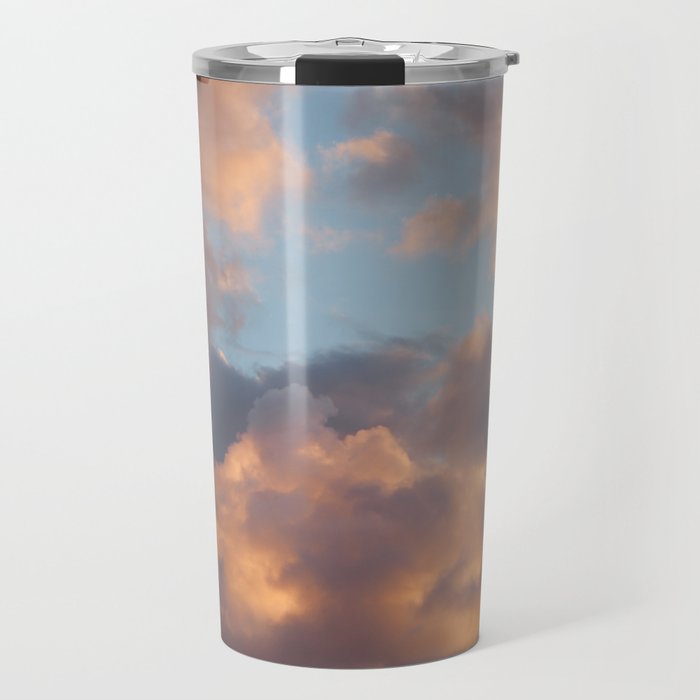 Peach Clouds Travel Mug
