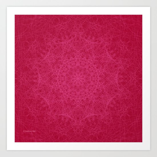Red Mandala Art Print