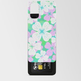 70’s Desert Flowers Pink and Turquoise Android Card Case